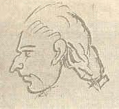 В.К. Кюхельбекер. Профиль юноши (автопортрет). Рис. в лицейской тетради 1816-1817 гг.